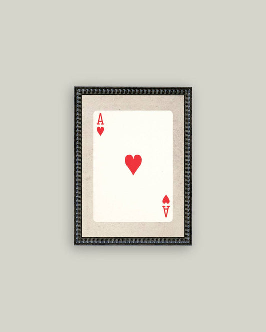 Ace of Hearts Framed Antique Art