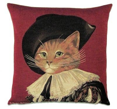 Susan Herbert Cat Gifts | d' Artagnan French Decor Pillow